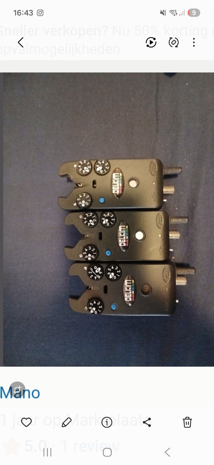 Delkim Plus beetmelders set (3 stuks), Watersport en Boten, Ophalen