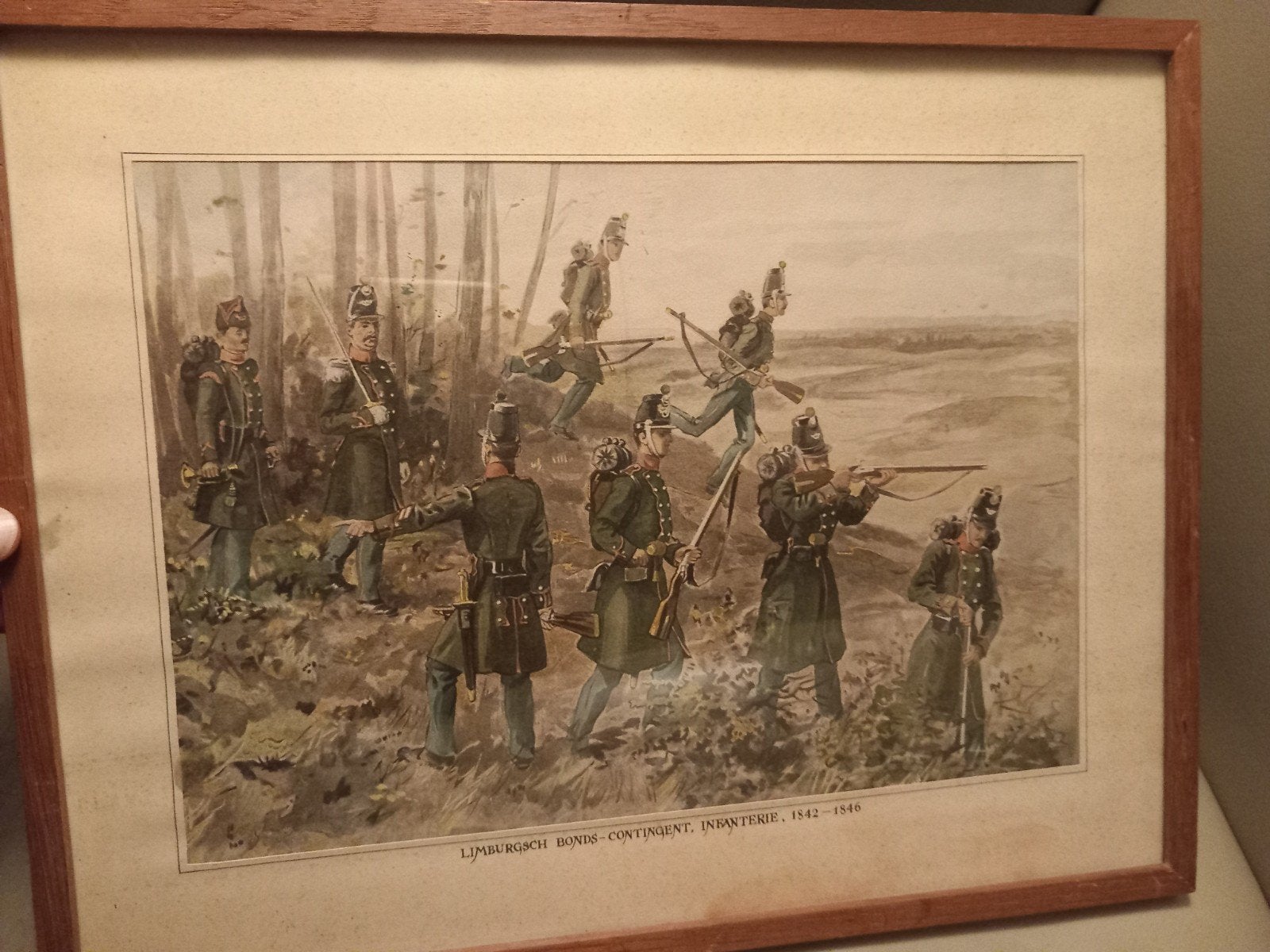 Limburgsch bonds-contingent infanterie 1842-1846 limburg, Ophalen of Verzenden, Landmacht, Nederland, Foto of Poster