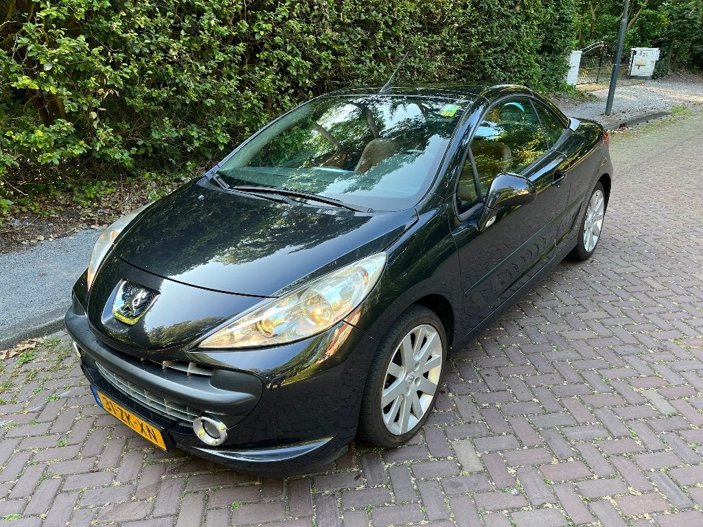 Peugeot 207 1.6 16V CC 150 pk 2008 Zwart, Voorwielaandrijving, Parkeersensor, 4 cilinders, Cabriolet