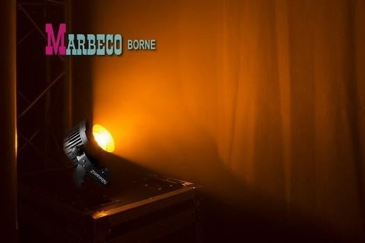 LED licht effect, LED COB Par Can, Licht effect, RGBWA COB50, Geluidgestuurd, Nieuw, Info@marbeco.nl, BeamZ