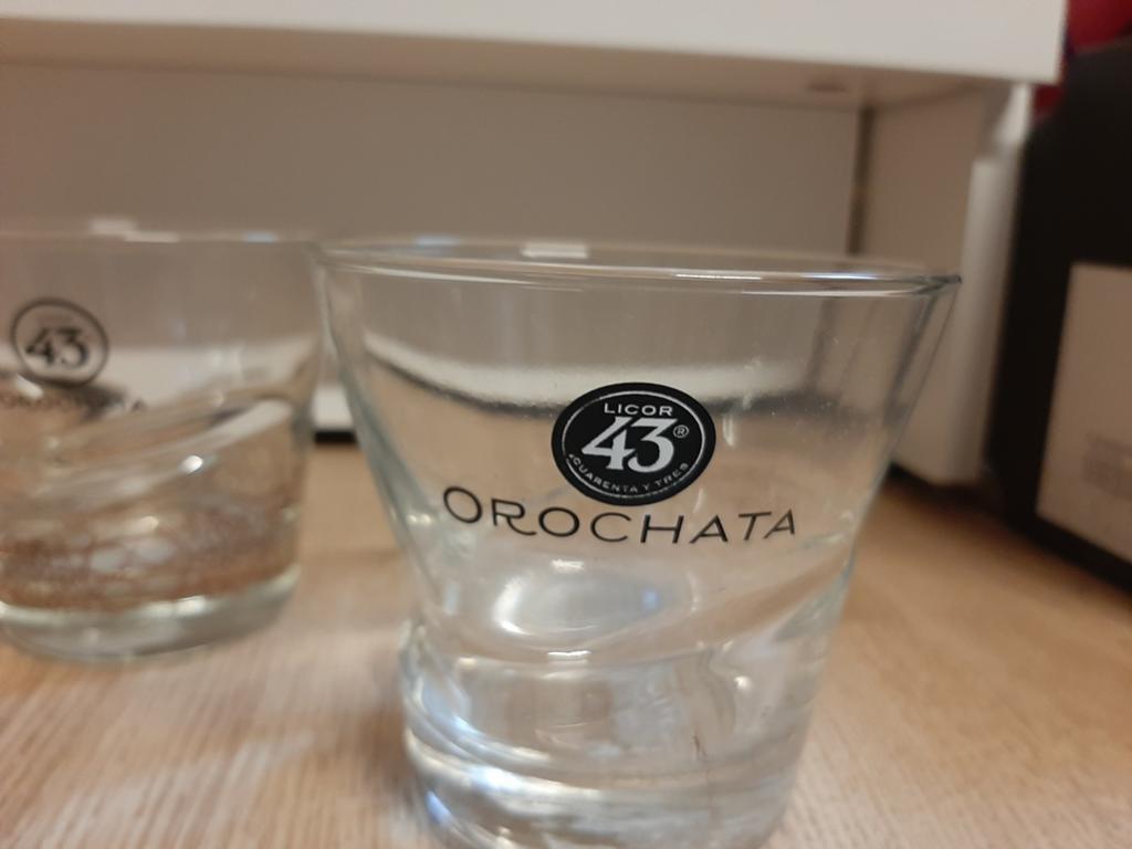 4x licor 43 orochata glazen, Verzamelen, Glas en Borrelglaasjes, Ophalen of Verzenden
