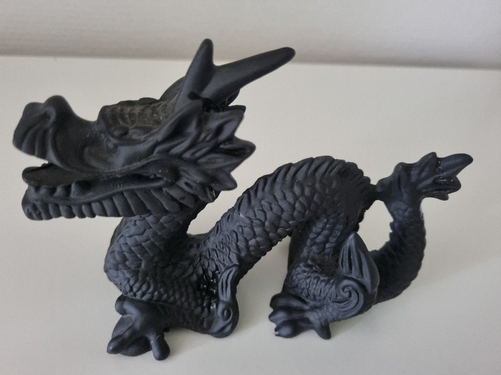 Chinees Feng Shui Draak Goulong., Antiek en Kunst, China, Kunststof, Zwart, Ophalen of Verzenden