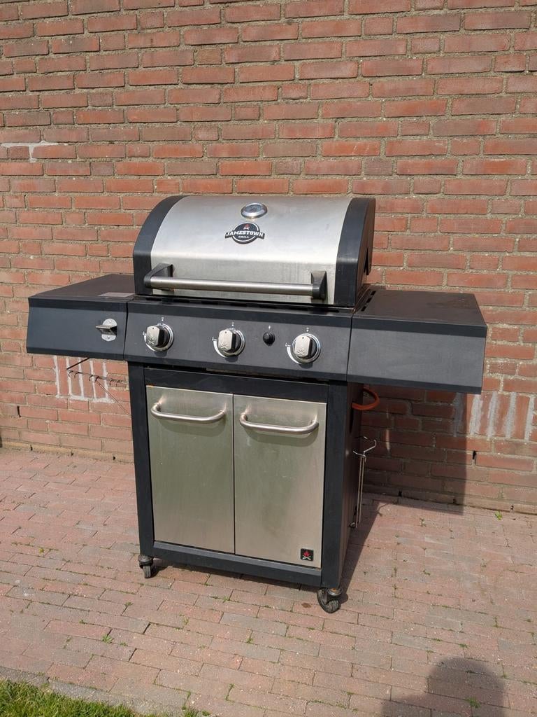 Gasbarbecue, 3 branders, merk Jamestown, Tuin en Terras, Gasbarbecues, Ophalen, Gebruikt