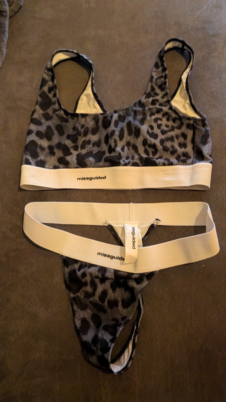 Missguided luipaardprint bralette en string setje, Missguided, Verzenden, Meerkleurig, Setje