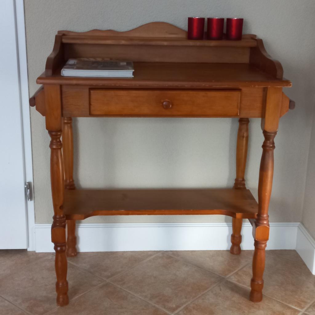 Brocante grenen kastje, tafeltje, Ophalen
