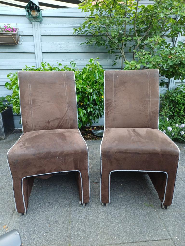 Eettafel stoelen, Ophalen, Gebruikt, Twee, Bruin