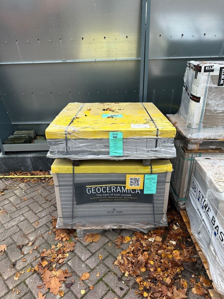 20m² Geoceramica 100x100x4 Landstone Gravel [NIEUW], Ophalen, Keramiek, Nieuw, 10 m² of meer