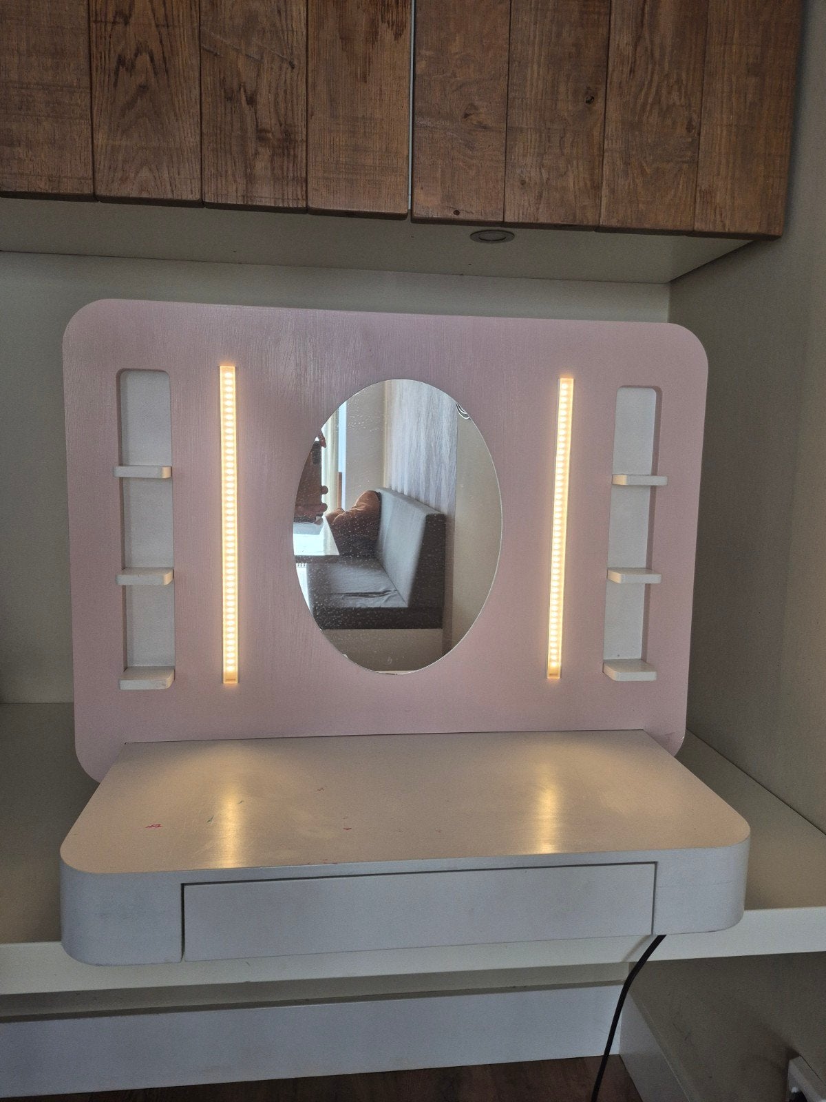 Exclusief maatwerk kaptafeltje voor een echte prinses, Ophalen, Gebruikt, Modern, Speels, 50 tot 100 cm