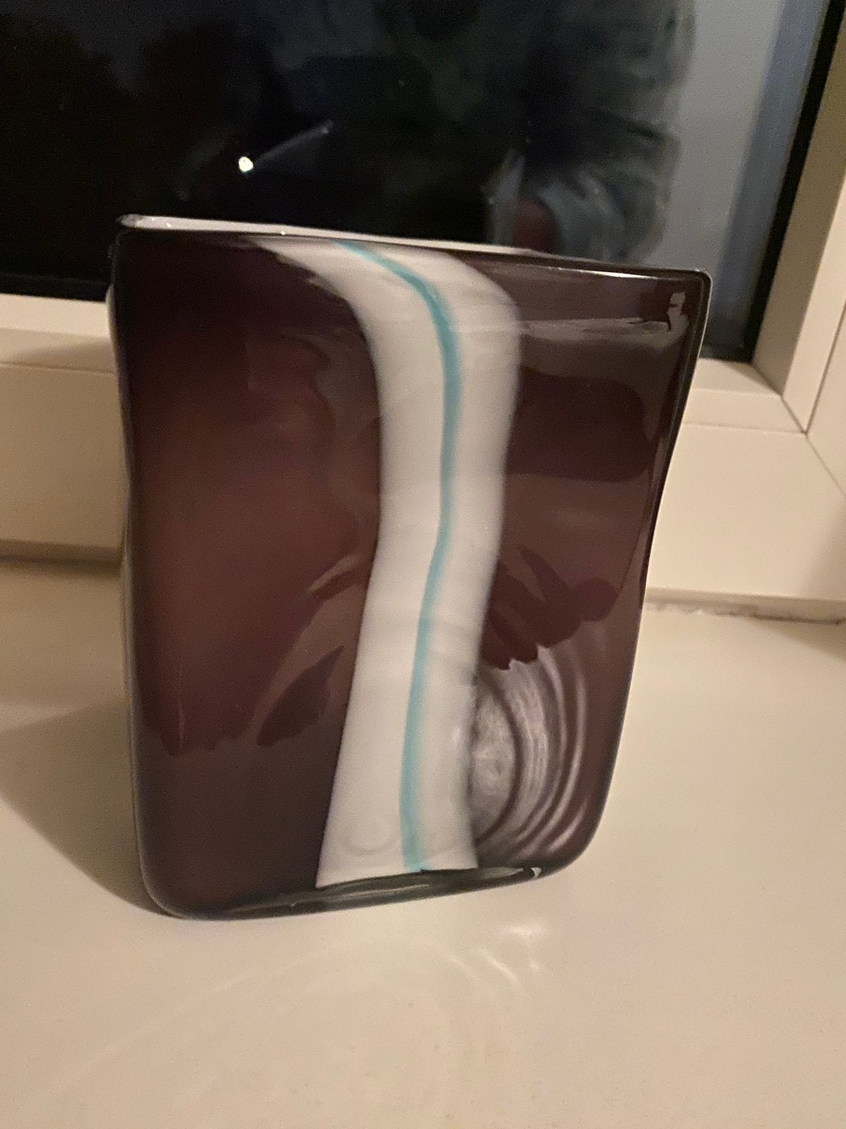 Vaas in murano stijl, Huis en Inrichting, Ophalen of Verzenden, Zo goed als nieuw, Blauw