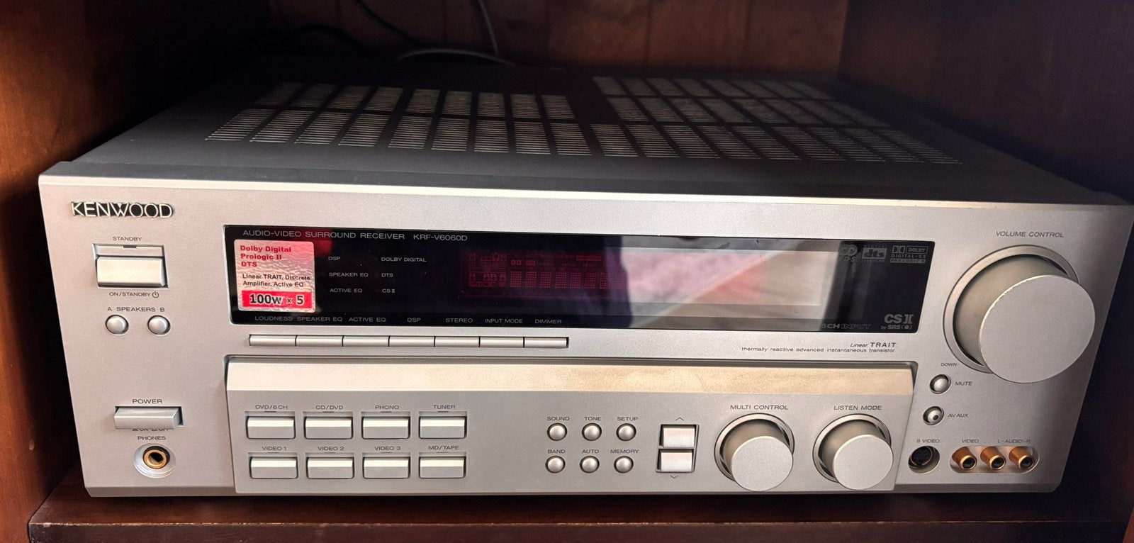 Kenwood KRF‑V6060D Receiver/5Magnat Speakers + Subwoofer, Ophalen, Zo goed als nieuw, 60 tot 120 watt, Overige merken