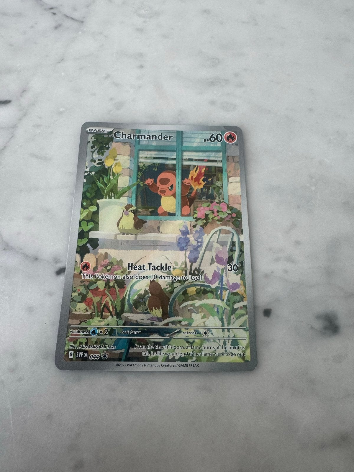 Charmander Pokémon Kaart SV P 044 Full Art, Ophalen of Verzenden, Zo goed als nieuw, Losse kaart