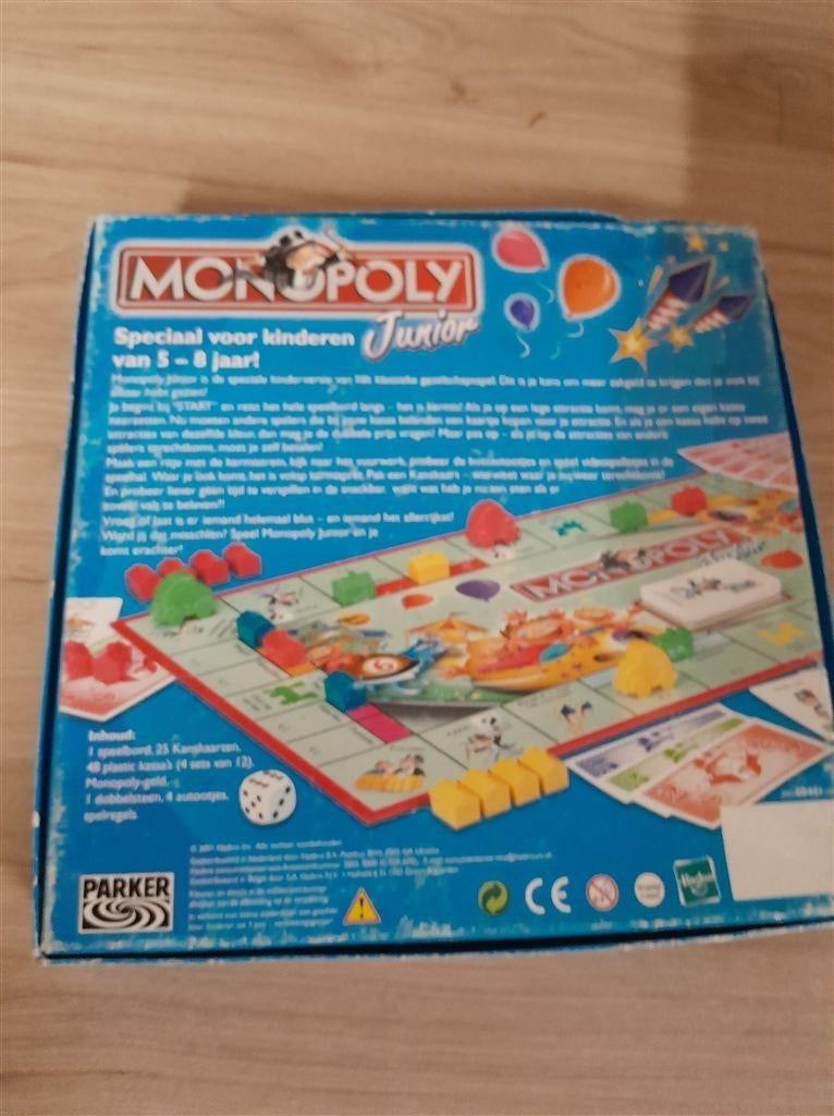 Monopoly junior Kermis - s1572, Hobby en Vrije tijd, Gezelschapsspellen | Bordspellen, Verzenden, Zo goed als nieuw