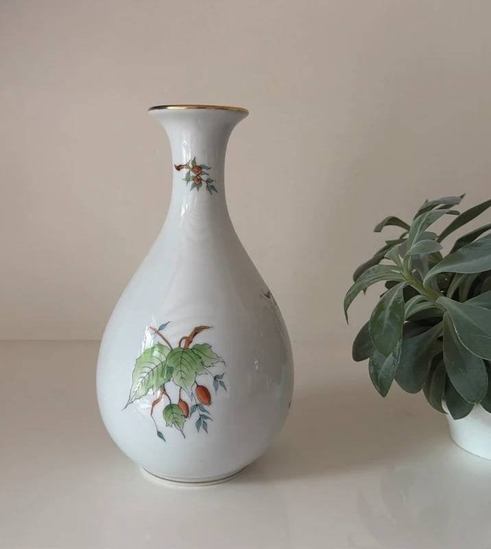 Herend Rozenbottel vaas, 24 cm, Meerkleurig, Inclusief decoratie, Ophalen of Verzenden