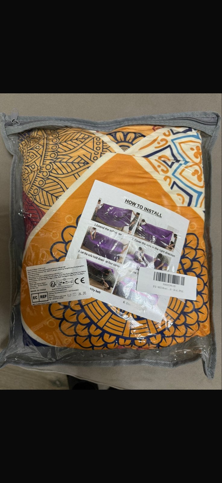 Sofahoes / Bankhoes met Mandala Print - NIEUW, Nieuw, Ophalen of Verzenden, Oosters, Oranje