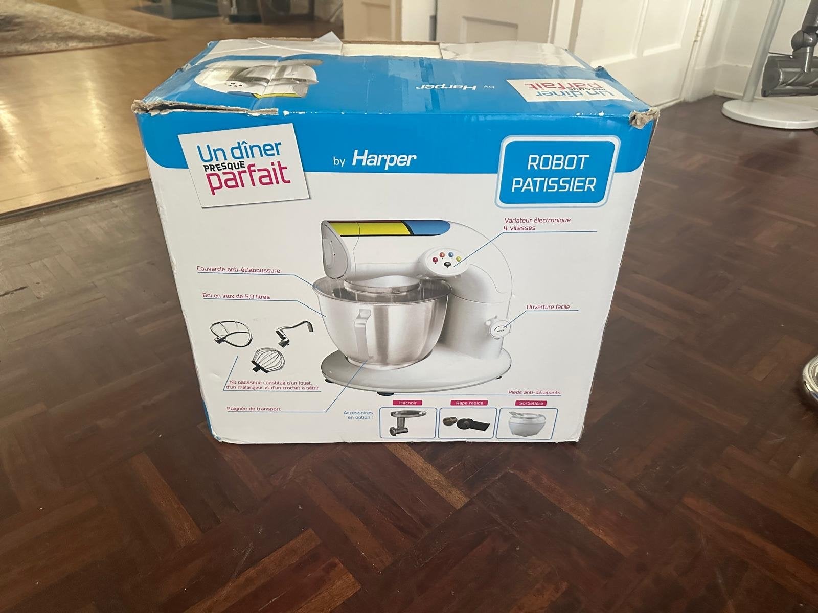 Harper Robot Patissier Mixer - Nieuw in doos, 2 tot 3 liter, Ophalen, Nieuw, 3 snelheden of meer