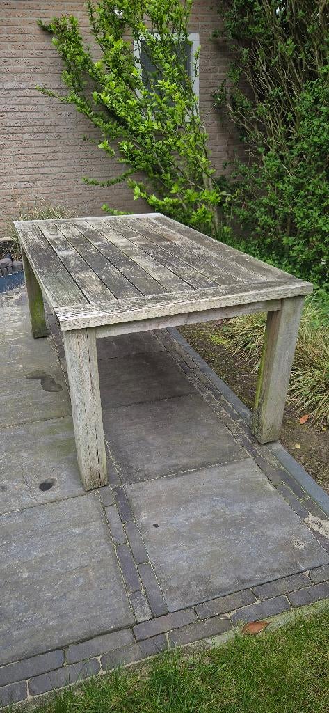 Tuintafel hout, Tuin en Terras, Tuintafels, Ophalen, Gebruikt, Rechthoekig, Hout