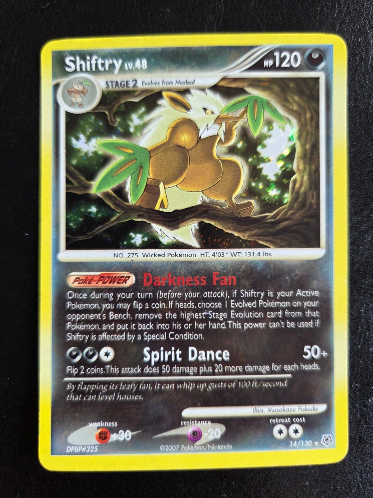 Shiftry Lv.48 Pokémon Kaart DPBP#325 (2007), Ophalen of Verzenden, Gebruikt, Losse kaart