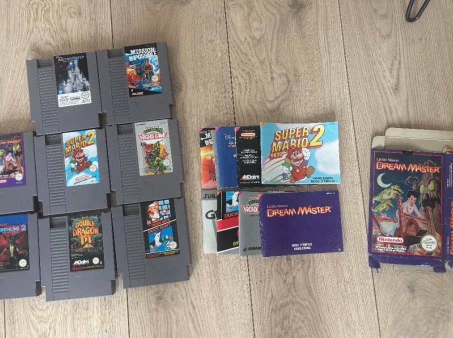 NES games inclusief boekjes in originele NES bewaardoos, Avontuur en Actie, Gebruikt, 1 speler, Ophalen of Verzenden