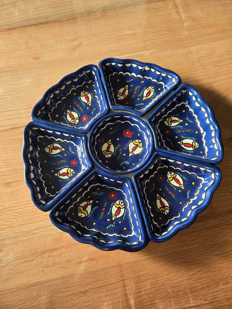 8delig keramisch tappasschaal, Antiek en Kunst, Antiek | Wandborden en Tegels, Ophalen of Verzenden