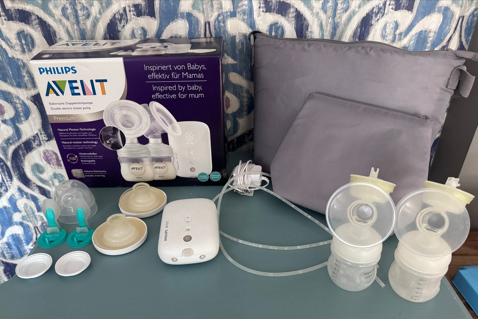 Philips Avent Dubbele Elektrische Borstkolf SCF398/11, Ophalen of Verzenden, Gebruikt