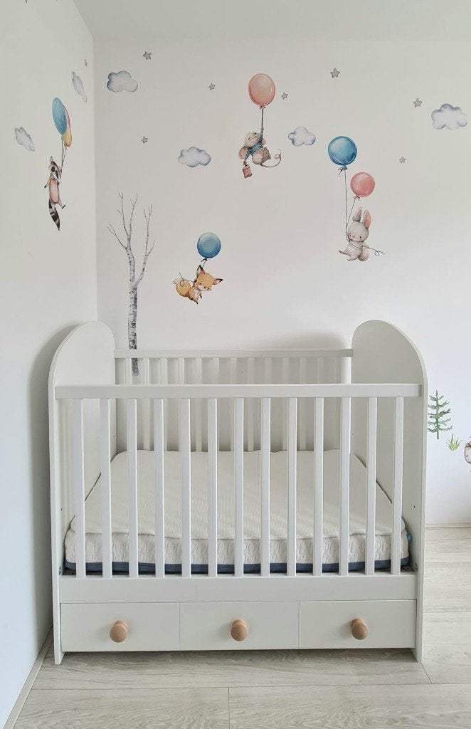 IKEA GONATT Babybed + AeroSleep Premium Matras + beschermer, Ophalen, Zo goed als nieuw, Ledikant