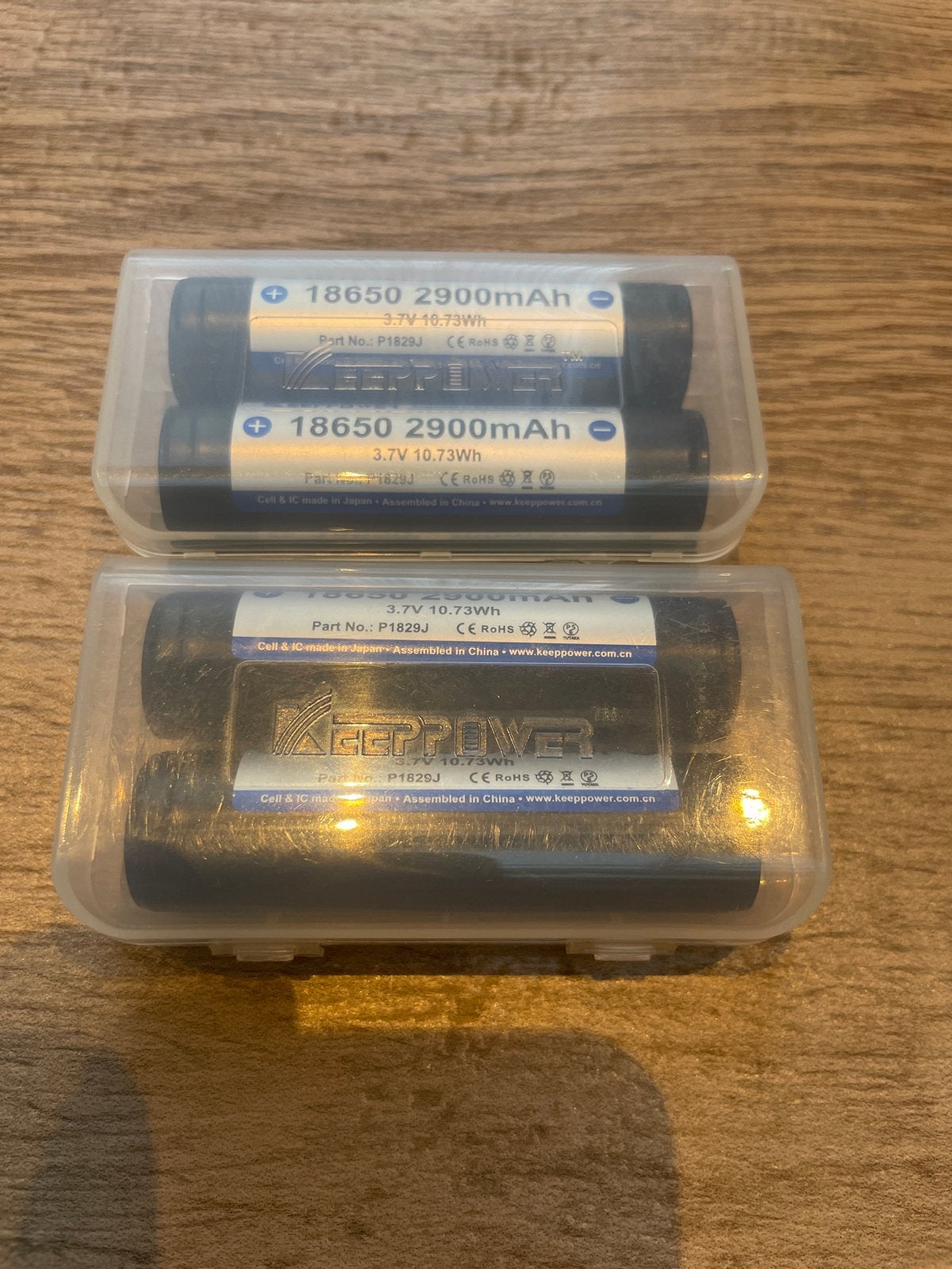 KeepPower 18650 2900mAh 3.7V Li-ion Batterijen (4 stuks), Ophalen of Verzenden, Nieuw, Oplaadbaar