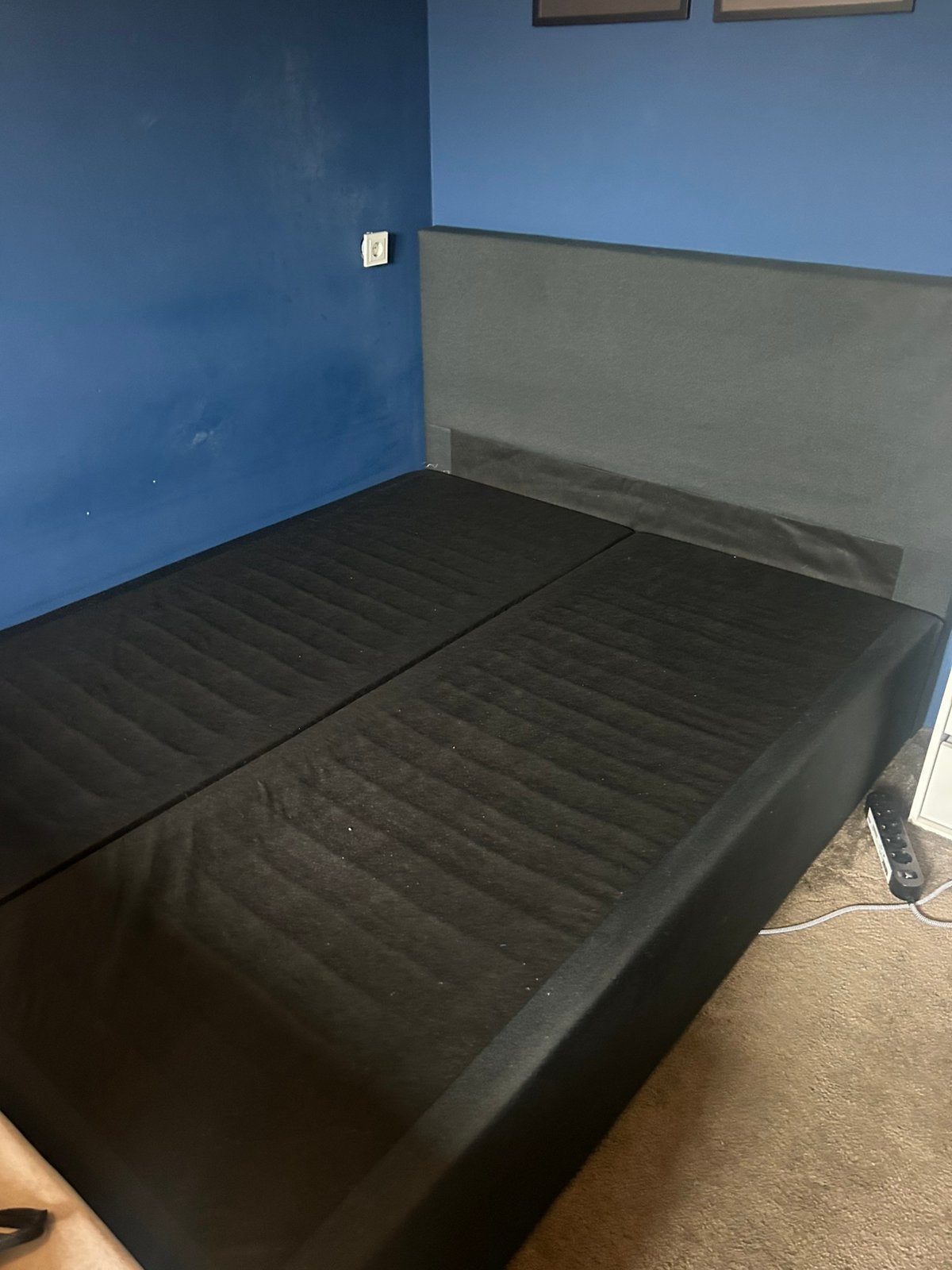 Bed bodem van Boxspring met hoofdbord, Ophalen, Zo goed als nieuw, Tweepersoons, 180 cm