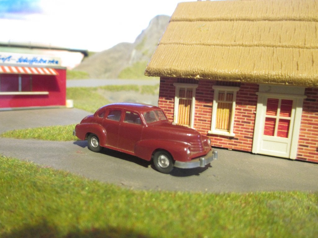 Opel Kapitän 1951 - Wiking 110/4 donkerrood, Ophalen of Verzenden, Gebruikt, Auto, Wiking