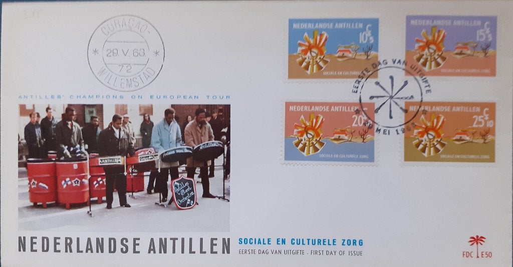 Nederlandse Antillen FDC 1963, Ophalen of Verzenden, Onbeschreven, Rest van de wereld