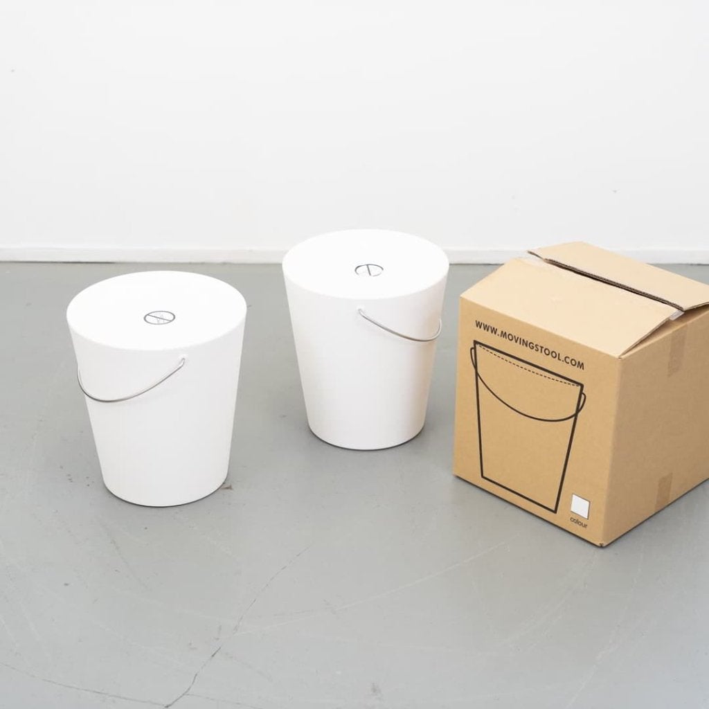 Moving Stool Kruk Wit Kunststof, Niet ingevuld, Nieuw, Niet ingevuld, Niet ingevuld