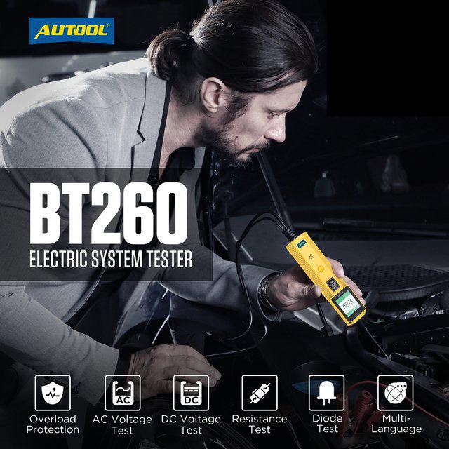 AUTOOL BT260 Auto Elektrische Circuit Tester, Auto diversen, Autogereedschap, Ophalen of Verzenden