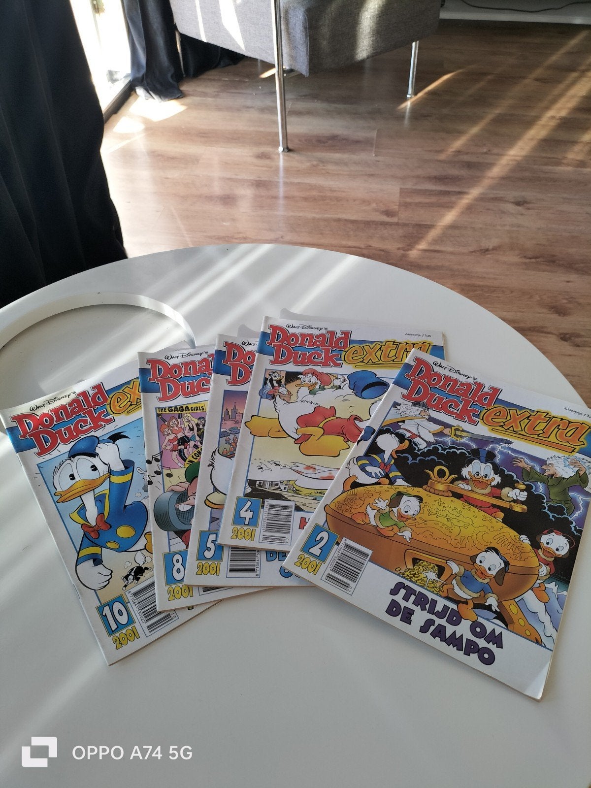 5 Donald Duck Extra stripboeken uit 2001, Meerdere comics, Ophalen, Gelezen, Europa