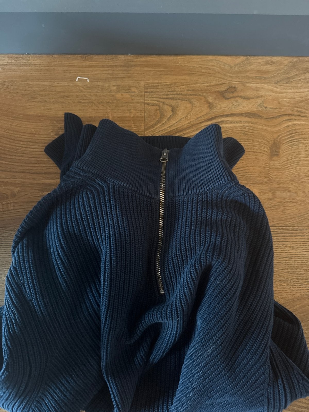 Zara gebreide trui met rits - Maat XL, Ophalen of Verzenden, Zo goed als nieuw, Maat 56/58 (XL), Blauw