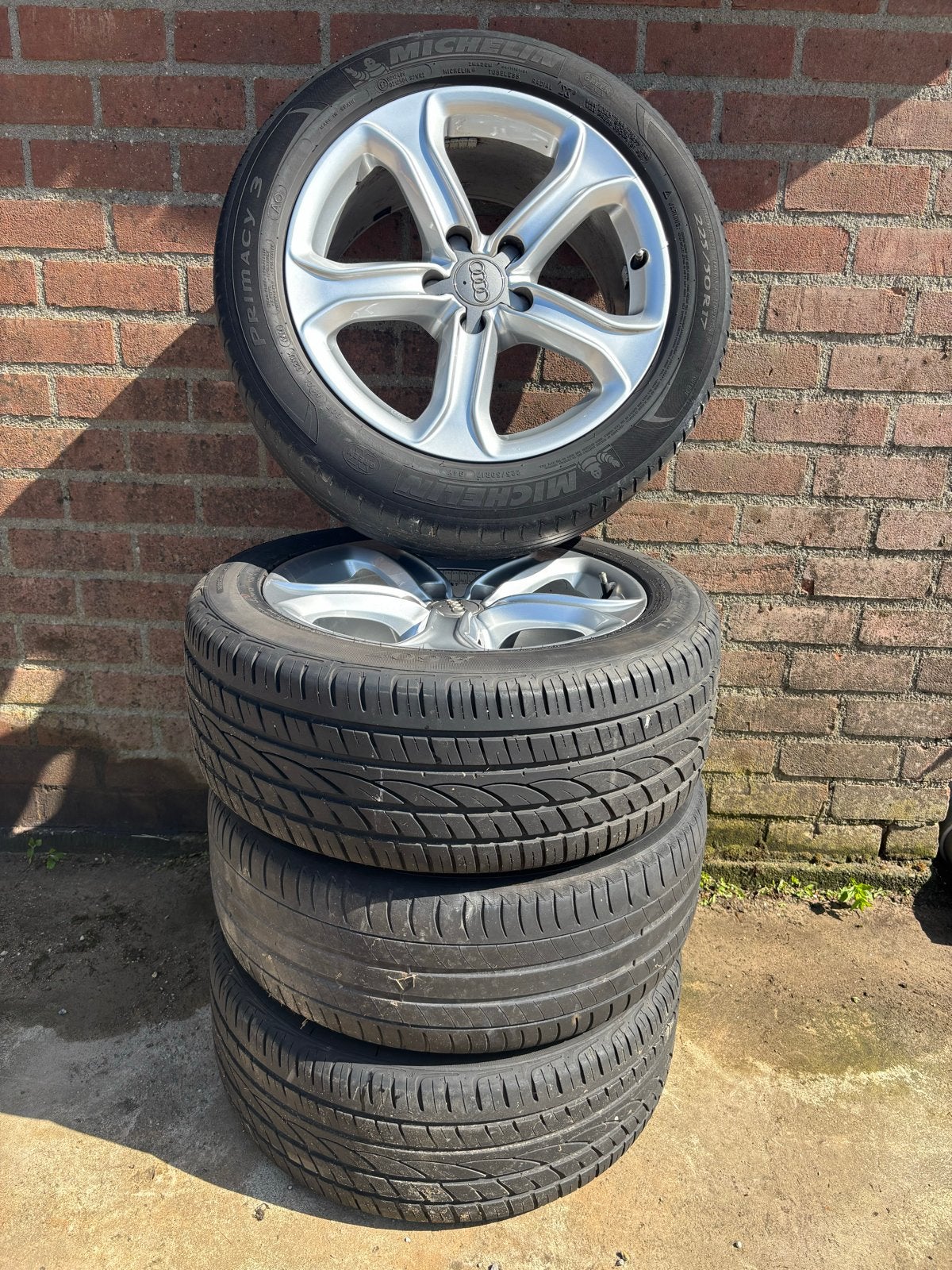 Audi velgen 17 inch, Ophalen, Gebruikt, Banden en Velgen, 17 inch