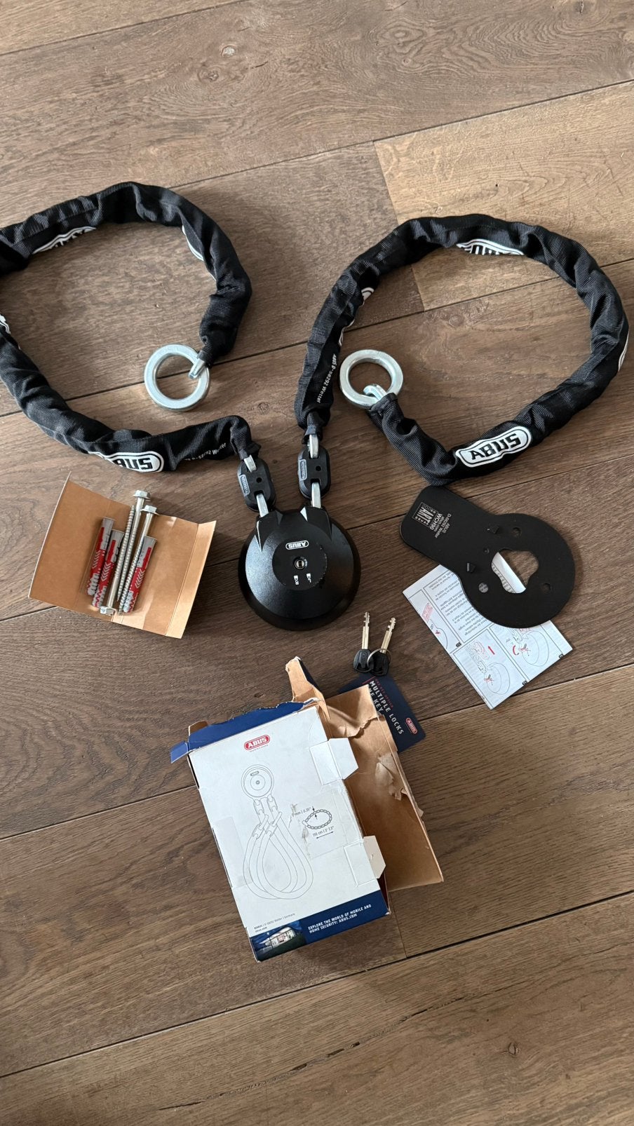 Abus veiligheid grondslot WCH90 + 9KS/110 LOOP Twin, Ophalen, Nieuw