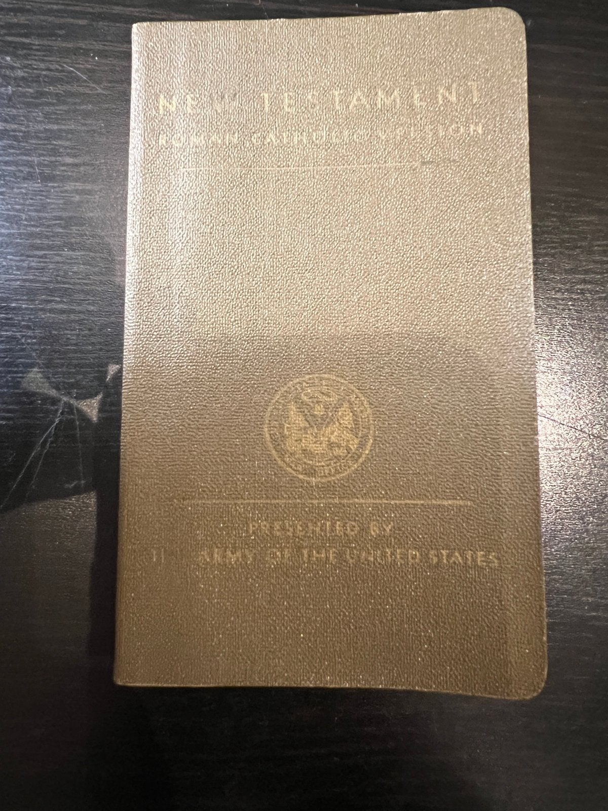WOII Katholieke Zakbijbel voor Amerikaanse Soldaten, Ophalen of Verzenden, Landmacht, Amerika, Boek of Tijdschrift