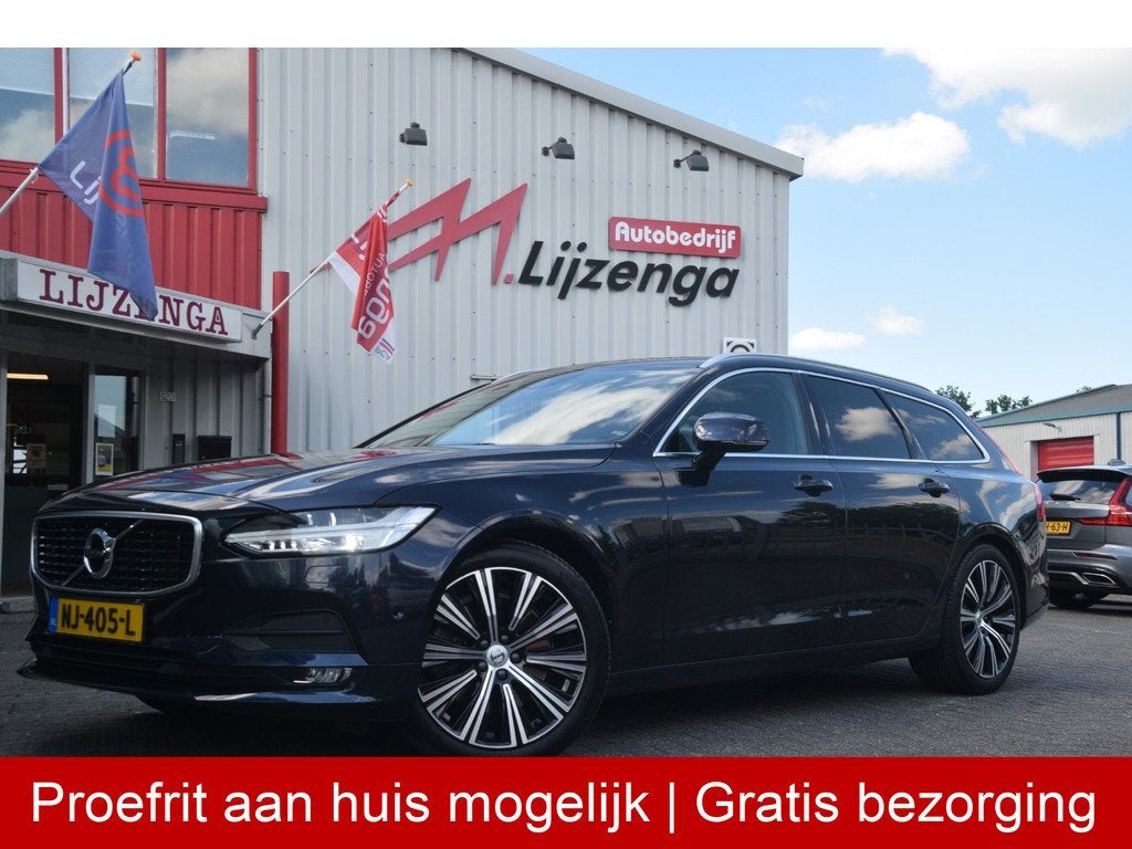 Volvo V90 2.0 T5 Momentum Navi | LED | LMV | Leer | Stoelver, Auto's, Volvo, 15 km/l, 4 cilinders, 93 €/maand, Onderhoudsboekje