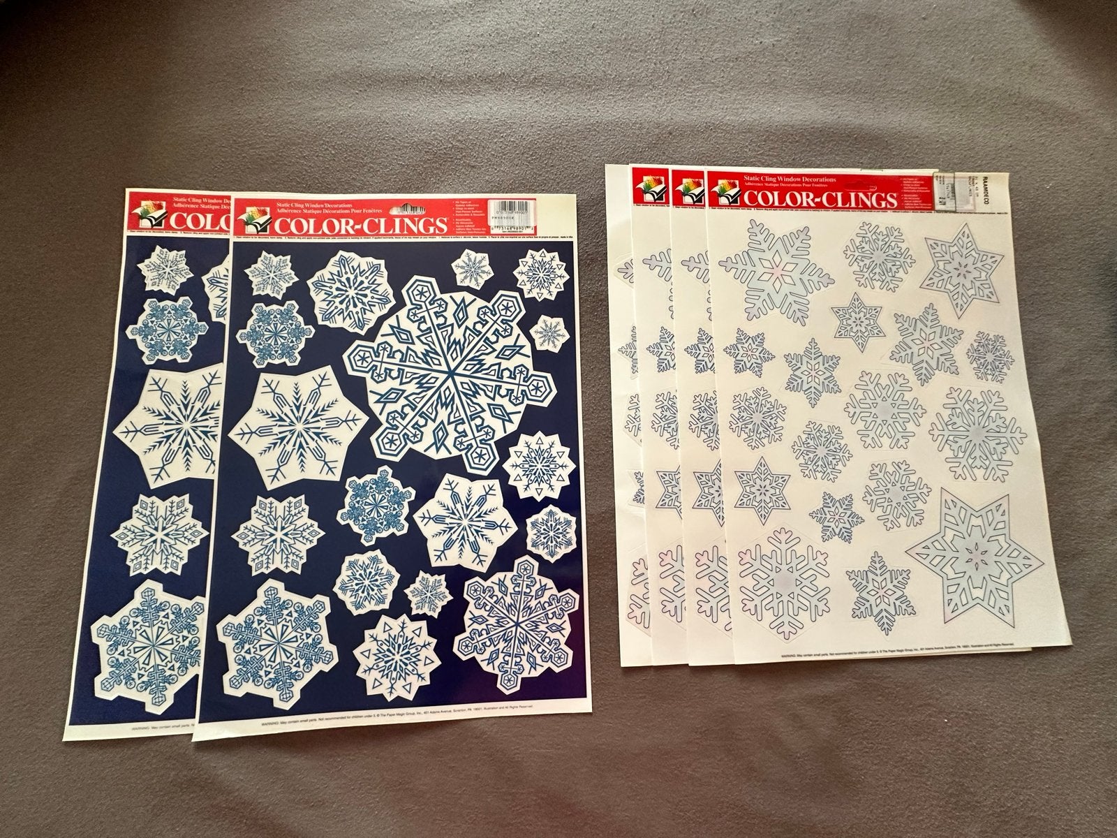 Raamstickers sneeuwvlokken - blauw en pastel (6 stuks), Ophalen of Verzenden, Nieuw, Overige typen