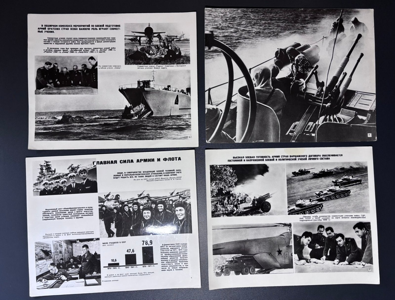 Warschaupact Propaganda Foto's/Posters Koude Oorlog, Ophalen of Verzenden, Landmacht