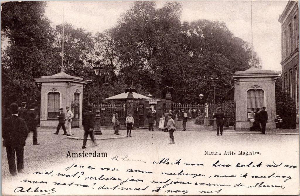 Amsterdam Artis - 9 ansichtkaarten, Verzamelen, Ansichtkaarten | Nederland, Gelopen, Noord-Holland, Voor 1920, Verzenden