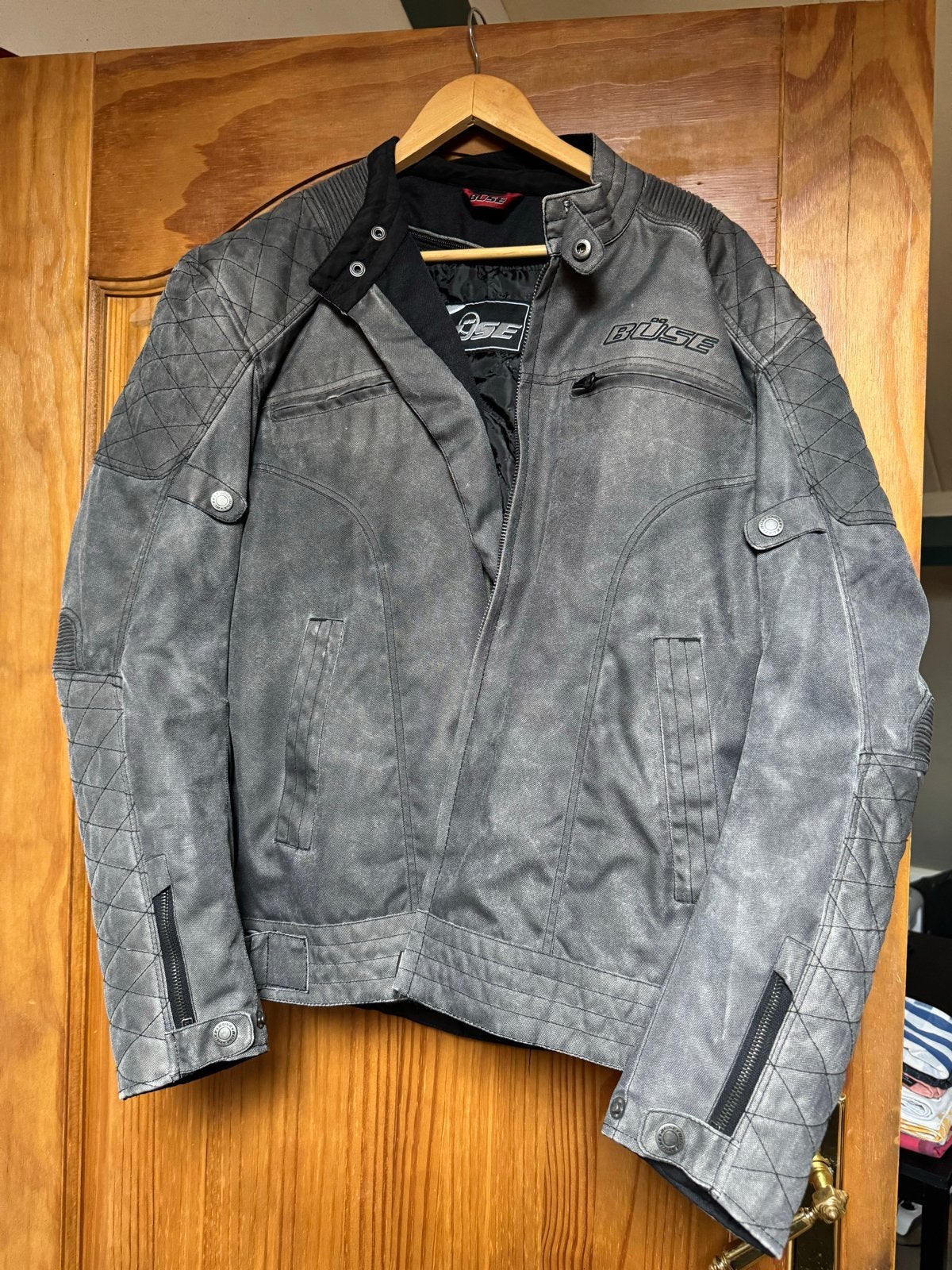 Büse motorjas 2XL/56 grijs, Motoren, Ophalen of Verzenden, Tweedehands, Dames, Jas | textiel