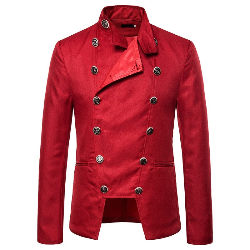 Heren stijlvol double breasted rood colbert / mannen blazer, Kleding | Heren, Verzenden, Nieuw, Overige maten, Rood