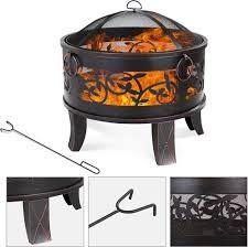 Decoratieve Vuurkorf met Vonkenscherm en Pook, Ophalen of Verzenden, Nieuw, Vuurkorf