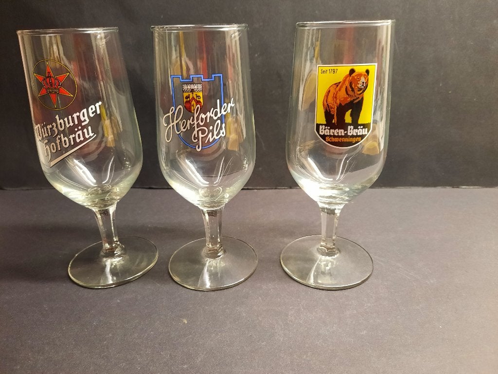 9 Diverse Bierglazen Collectie - Unieke Brouwerij Logo's, Verzamelen, Ophalen of Verzenden, Gebruikt, Glas of Glazen, Overige merken