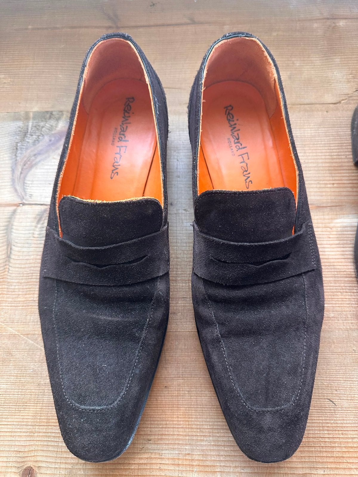 Heren leren  loafers bruin, maat 43 reinhard frans, Kleding | Heren, Schoenen, Ophalen of Verzenden, Zo goed als nieuw, Bruin