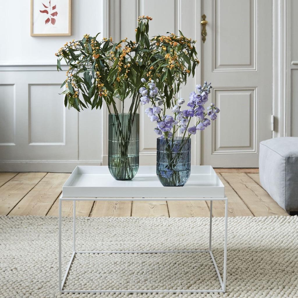 HAY Tray Coffee Table salontafel / bijzettafel - Wit 60x60, 45 tot 60 cm, Metaal of Aluminium, Vierkant, Nieuw