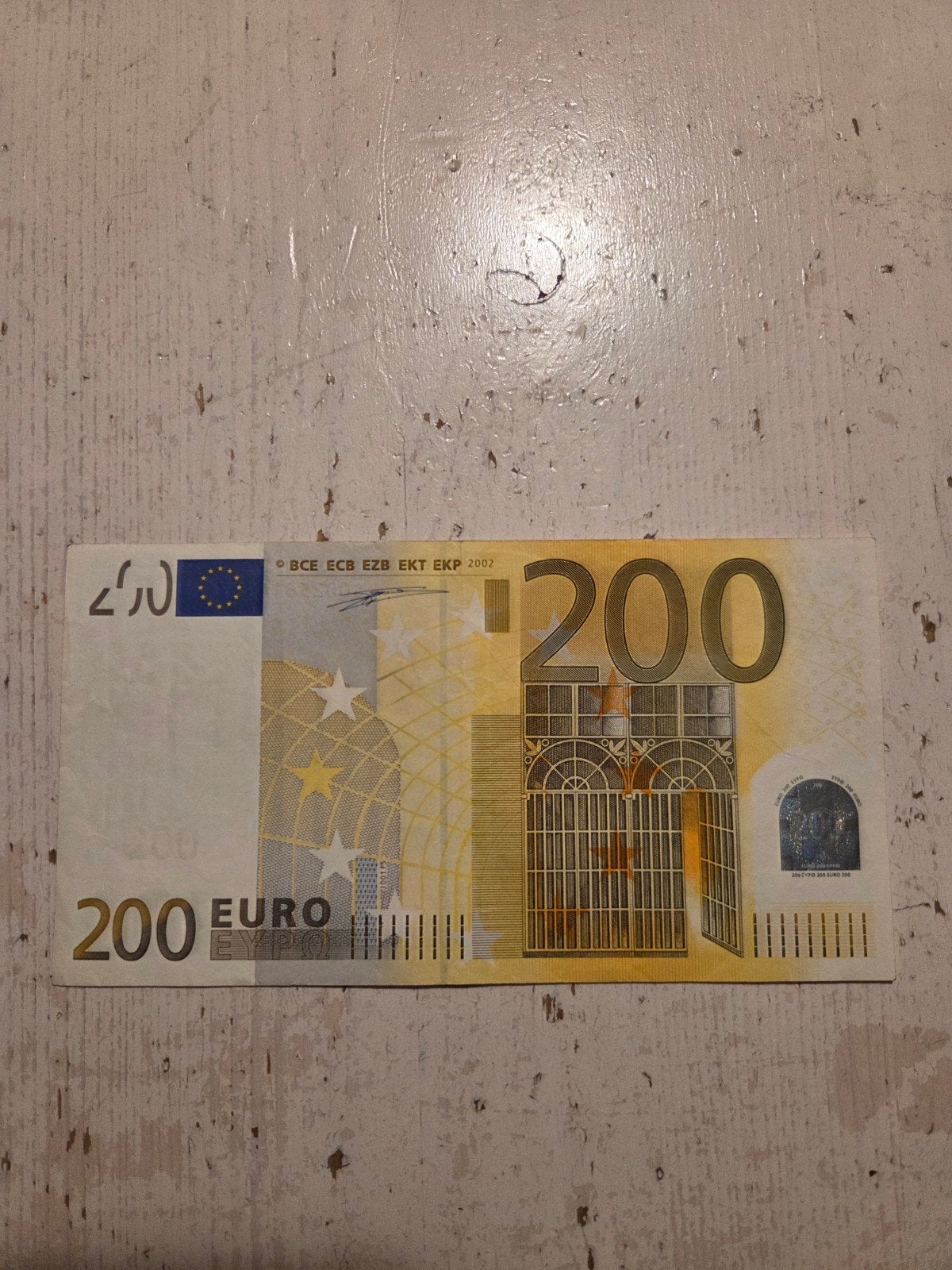 200 Euro biljet - Eerste serie (2002), Postzegels en Munten, Ophalen, 200 euro, Los biljet
