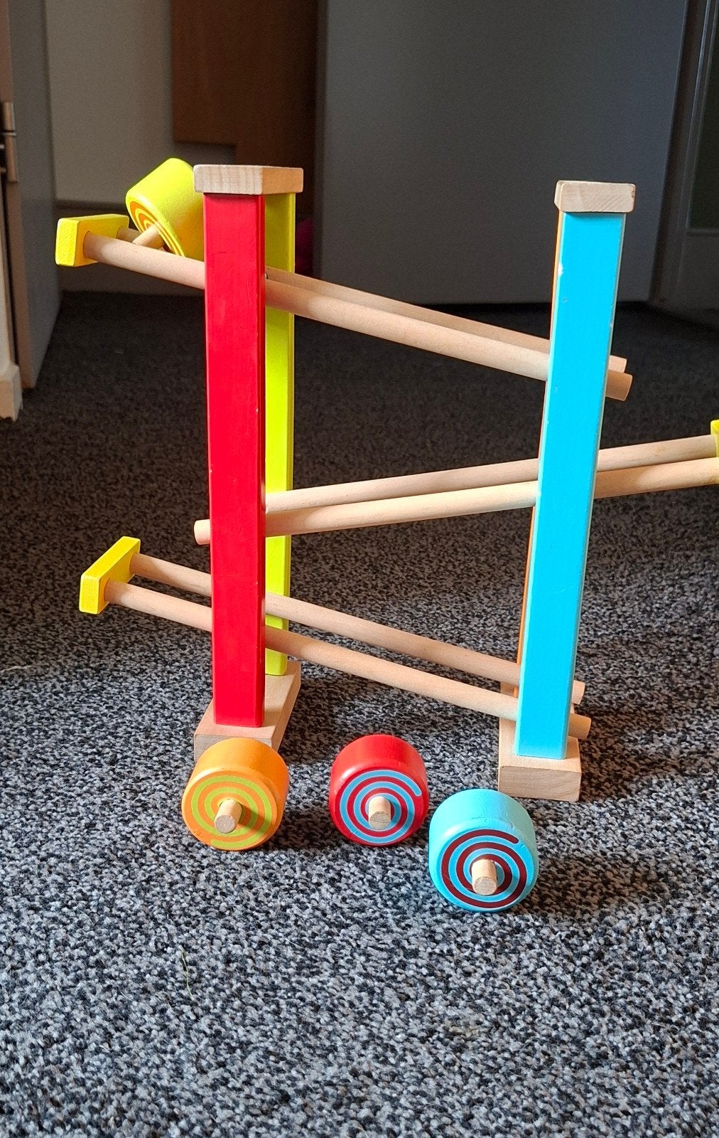 Houten rollerbaan, Kinderen en Baby's, Speelgoed | Houten speelgoed, Ophalen of Verzenden, Gebruikt, Overige typen