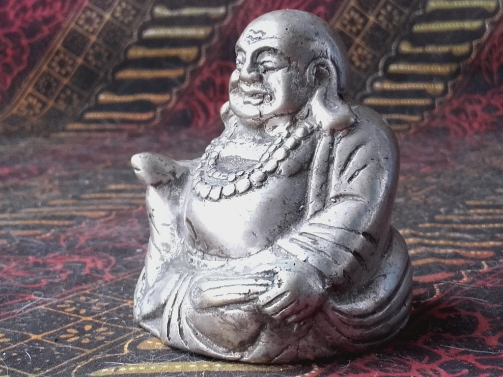 Origineel oud Chinees brons beeldje van Boeddha 6,5 cm., Ophalen of Verzenden