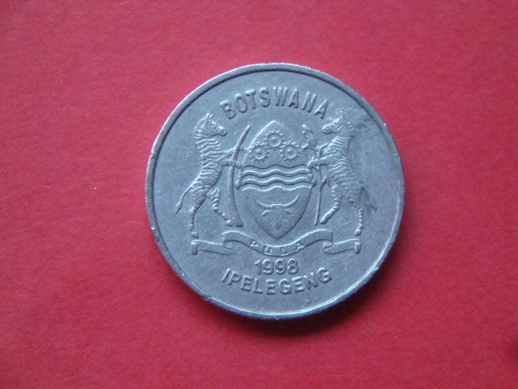 Botswana munt 50 Thebe 1998., Postzegels en Munten, Munten | Afrika, Verzenden, Overige landen, Losse munt